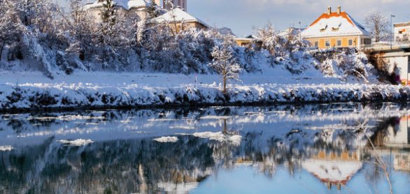 Villach, Austria. Idyllic view of the Church of the Holy Cross ( © EKH-Pictures - stock.adobe.com
