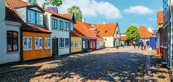 Colored traditional houses in old town of Odense, Denmark © perekotypole - stock.adobe.com